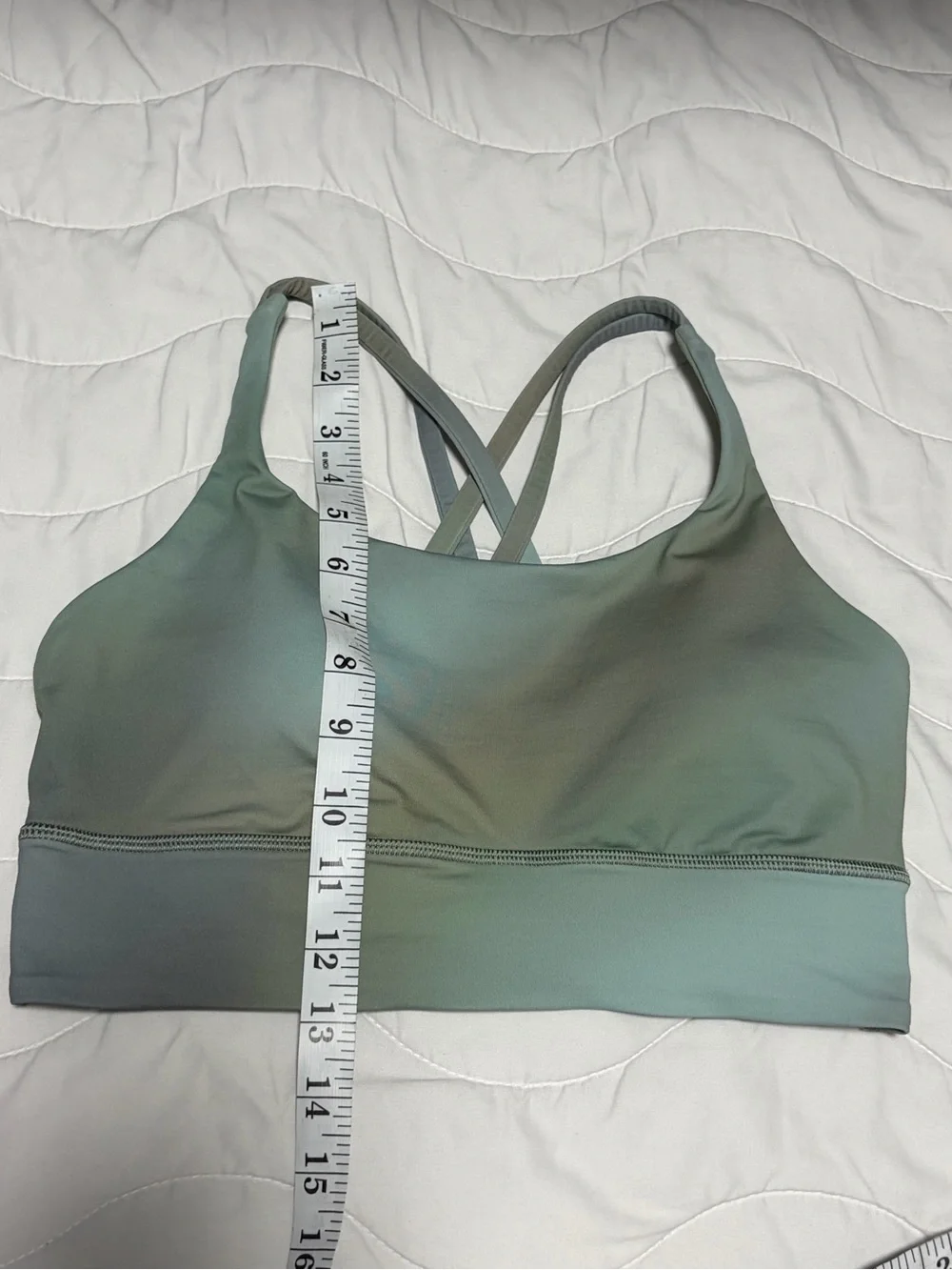 NWT Size 10 Lululemon Energy Longline Bra B–D Cups CDGM Chroma Drift Green Multi